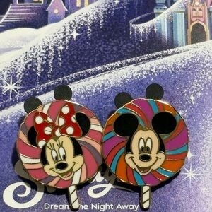 Disney Mickey and Minnie Lollipop Pins - Pink and Multicolor